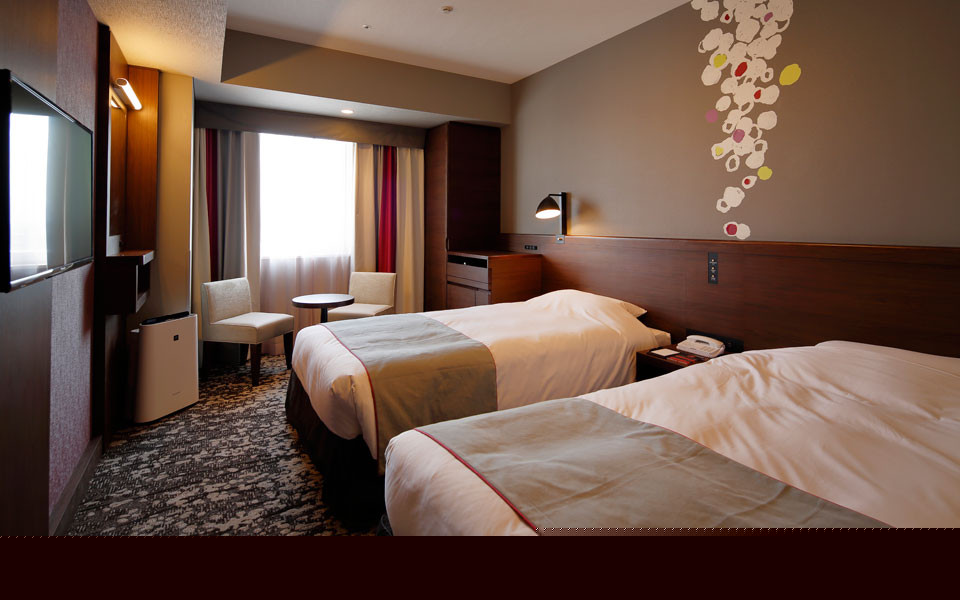 Standard twin room with two single beds at Hotel Monte Hermana Fukuoka