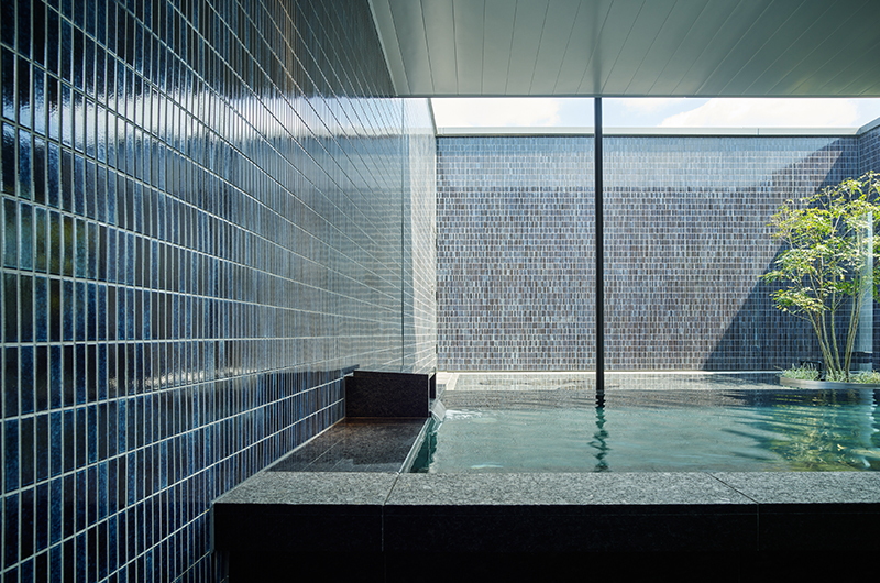 Women's public bath area at Mitsui Garden Hotel Fukuoka Nakasu on the top floor