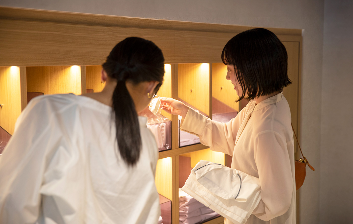 Prince Smart Inn Hakata lobby amenity bar where guests collect toiletries and extras