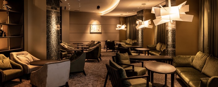 Out of Bounds club lounge at The Basics Fukuoka — exclusive to Episode and Story room guests