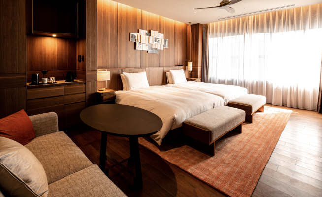 Episode room at The Basics Fukuoka — junior suite with Out of Bounds lounge access