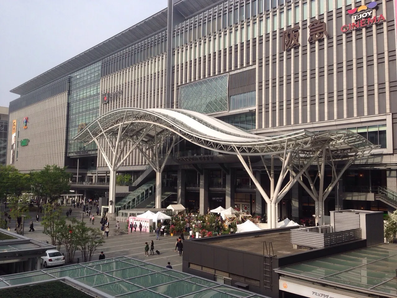 JR Hakata City station and shopping complex — the gateway to the Hakata hotel district